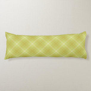 Soft Khaki Tartan Body Pillow