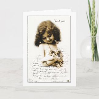 Soft Kitten Hug Thank You Card no TEXT