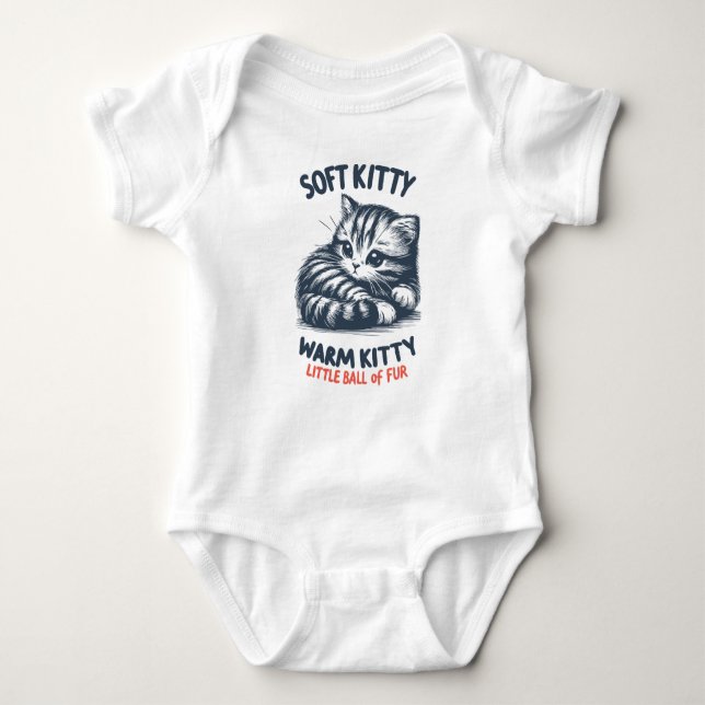 Soft Kitty Baby Bodysuit (Front)