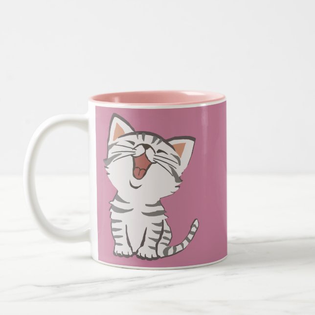 Soft Kitty Two-Tone Coffee Mug (Left)