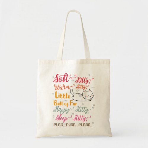Soft Kitty Warm Kitty Little Ball Of Fur Sleep Kit Tote Bag