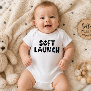 Soft Launch Cute Gender Neutral Baby Shower Gift Bodysuit