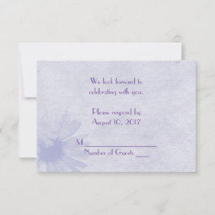 Soft Lavender Daisy RSVP Invitation