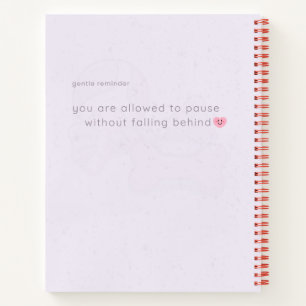 Soft Lavender Dog Notebook   Relaxing Cozy Journal