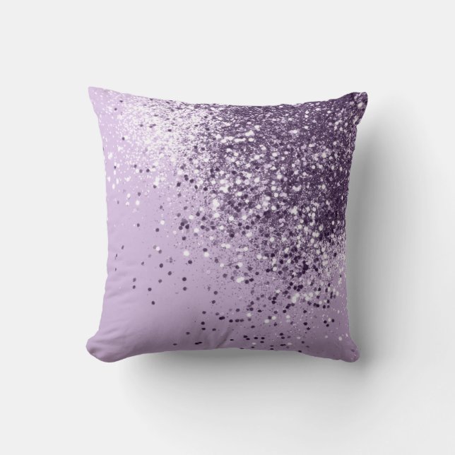 Soft Lavender Lady Glitter #1 (Faux Glitter) #art Throw Pillow (Front)