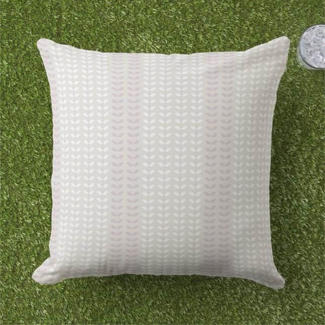 Soft Lavender Stripe Throw Pillow (Grass)