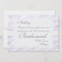 Soft Lavender Striped | Bridesmaid Invitation