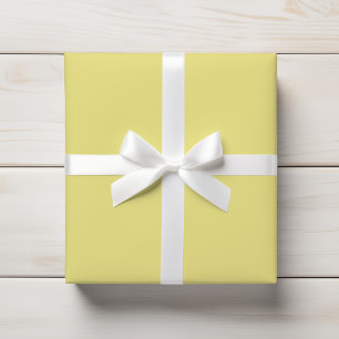 Soft Lemon Cream Yellow Solid Minimalist Wrapping Paper