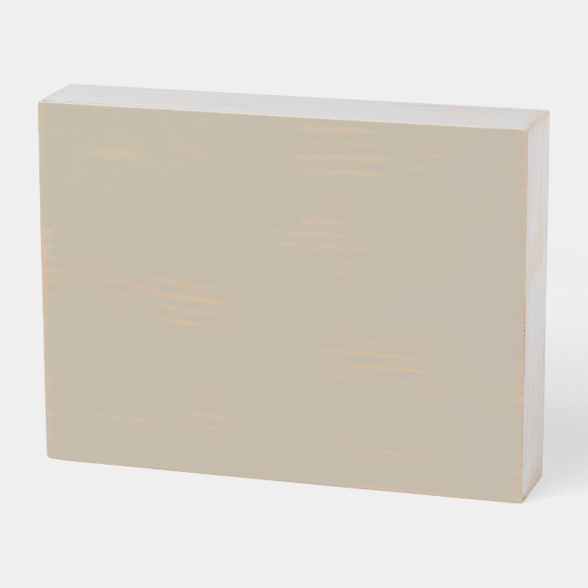Soft Light Beige Background – Wedding Design Wooden Box Sign (Angled Horizontal)