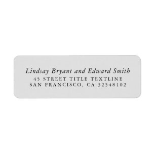 Soft Light Gray Minimalist Clean Stylish Label