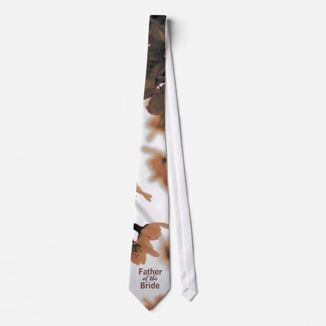 Soft Light Peach FATHER OF THE BRIDE Neck Tie (Front)