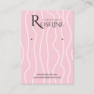 Soft Light Pink Geometric jewlery display  Business Card