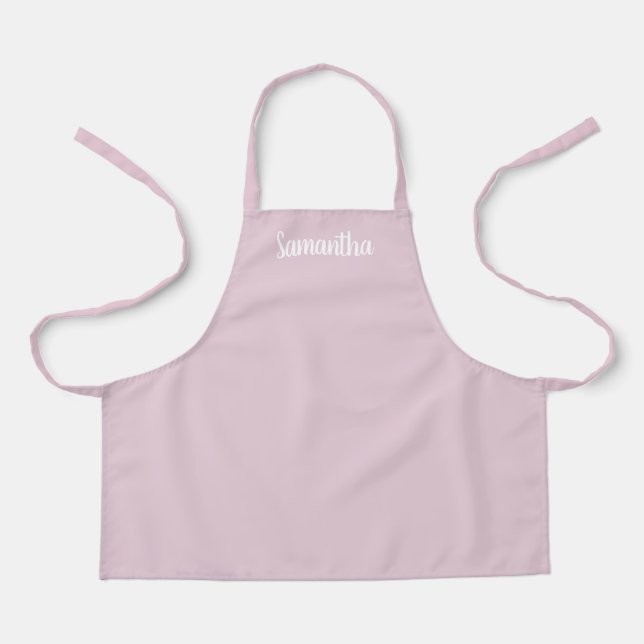Soft Light Pink Personalized Apron (Front)