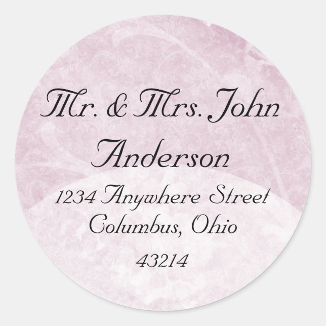 Soft Light Purple Floral Return Address Labels (Front)