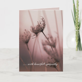 Soft Light Wild Flower Seed Heads Sympathy Card