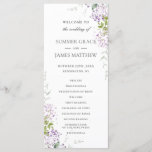 Soft Lilac Purple Floral Greenery Wedding Program<br><div class="desc">Personalize this elegant wedding program with your own wording easily and quickly,  simply press the customise it button to further re-arrange and format the style and placement of the text.  Double sided. The Happy Cat Studio</div>