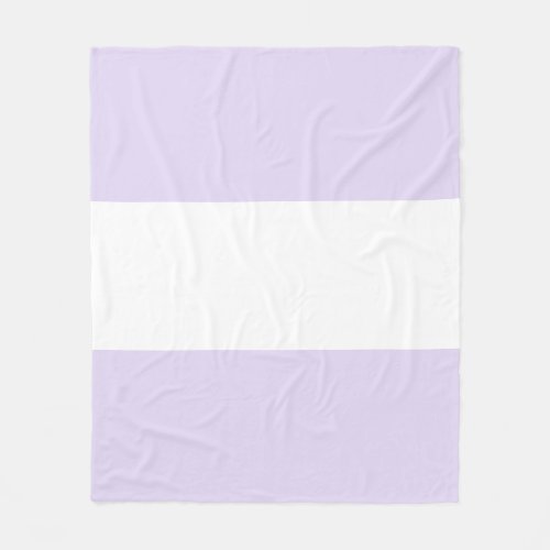 Soft Lilac Purple  White Bar Design Fleece Blanket