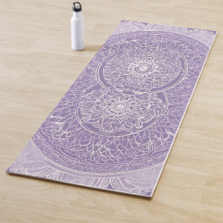 **Soft Lilac Spiritual Mandala Yoga Mat