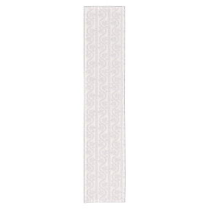 Soft Lilac Wavy Floral Stripe, Bone Short Table Runner