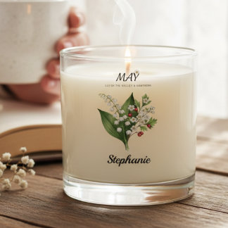 Soft Lily of the Valley – May Birth Month Scented Candle