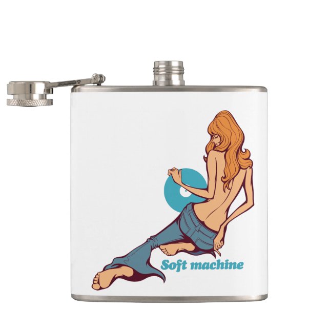 Soft machine hip flask (Opened)