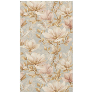 Soft Magnolia Butterfly Botanical Pattern Tablecloth