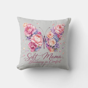 Soft Mama Blooming in Comfort Throw Pillow