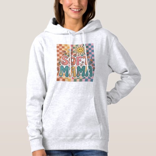 Soft Mama Shirt | Colorful Retro Floral Mama Desig