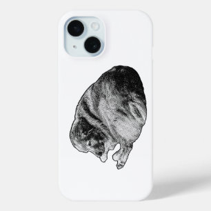 Soft Manga Dot Dog Offers Calm Holiday Defense iPhone 15 Case