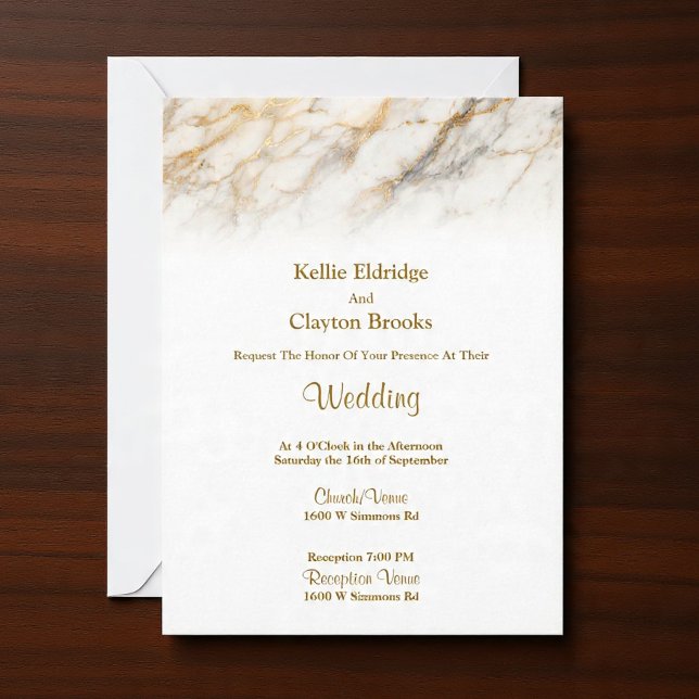 Soft Marble Fade Wedding Invitation (Creator Uploaded)
