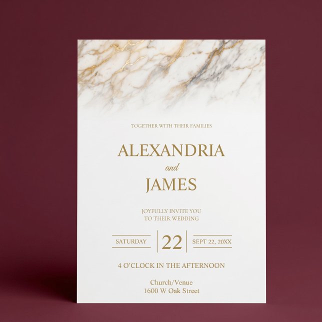 Soft Marble Fade Wedding Invitation (Creator Uploaded)