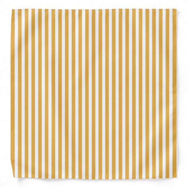 Soft Marigold Yellow Cabana Stripe Bandana (Front)
