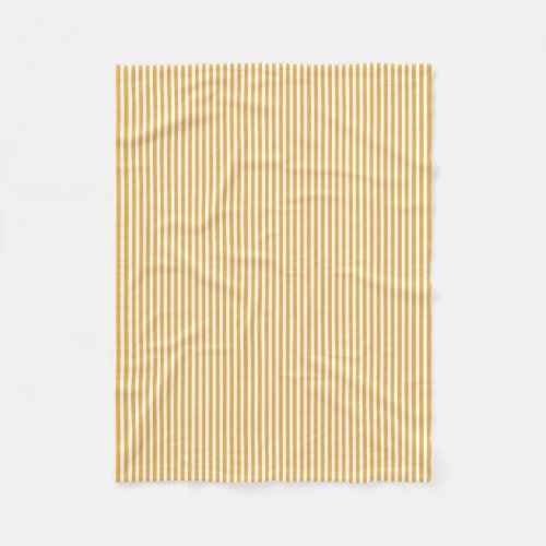 Soft Marigold Yellow Cabana Stripe Fleece Blanket