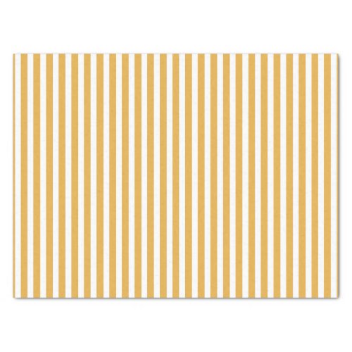 Soft Marigold Yellow Cabana Stripe Pattern Tissue Paper
