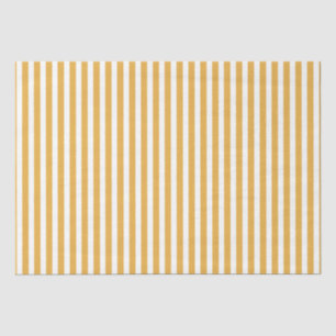 Soft Marigold Yellow Cabana Stripe Pattern Tissue Paper