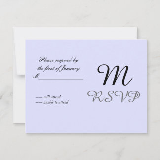 Soft Mauve Initial Reply Card