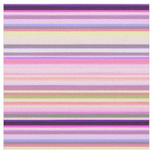 Soft Mauve Lilac Horizontal Stripes  Fabric