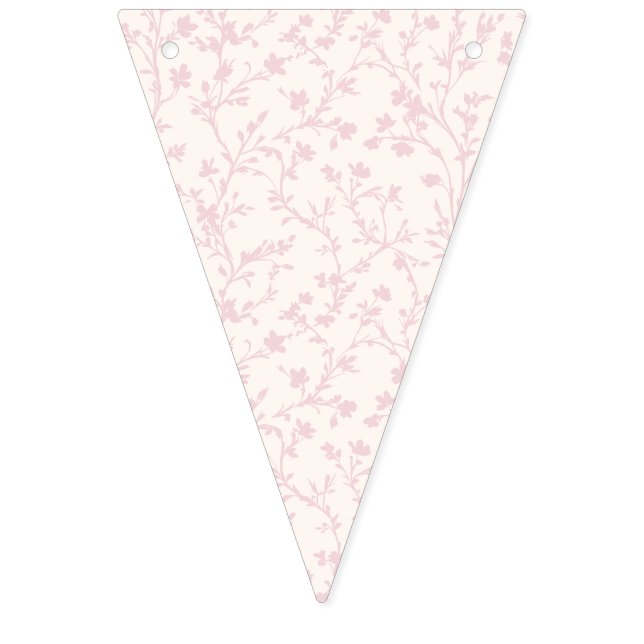 Soft Meadow Blush Pink - Neutral Bunting Flags (First Flag)