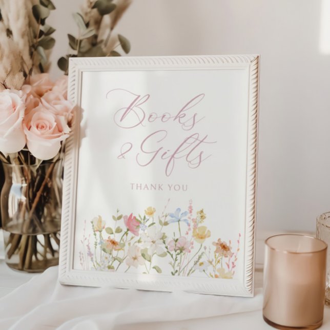 Soft Meadow Blush Script Books and Gifts  Poster (Creator Uploaded)