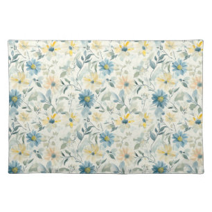Soft Meadow Daisy Watercolor Cloth Placemat