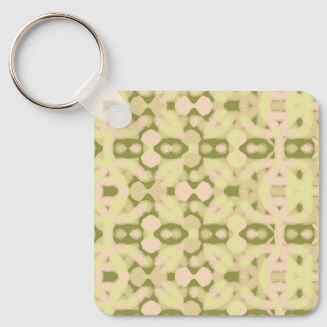 Soft Meadow Lattice Keychain (Front)