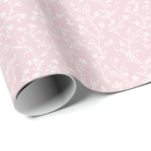 Soft Meadow Neutral - Blush Pink Wrapping Paper (Roll Corner)