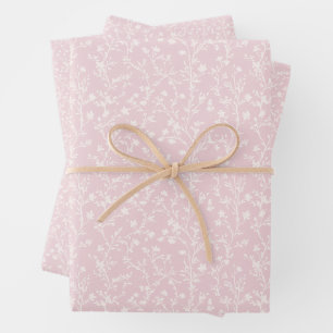 Soft Meadow Neutral - Blush Pink Wrapping Paper Sheets