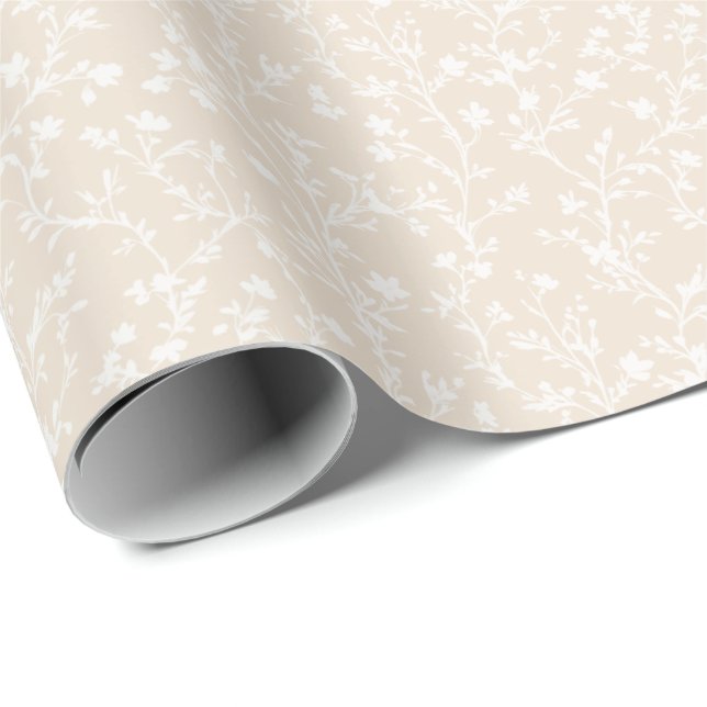 Soft Meadow Neutral - Soft Linen Wrapping Paper (Roll Corner)