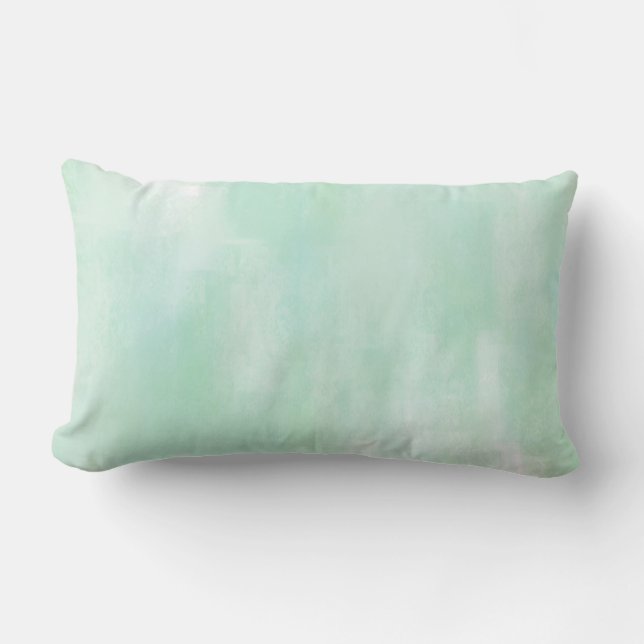 Soft Mint Abstract Pillow (Front)