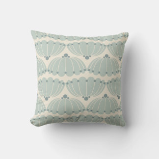 Soft Mint and Beige Scallop  Throw Pillow