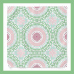 Soft Mint and Rose Mandala Pattern Bandana