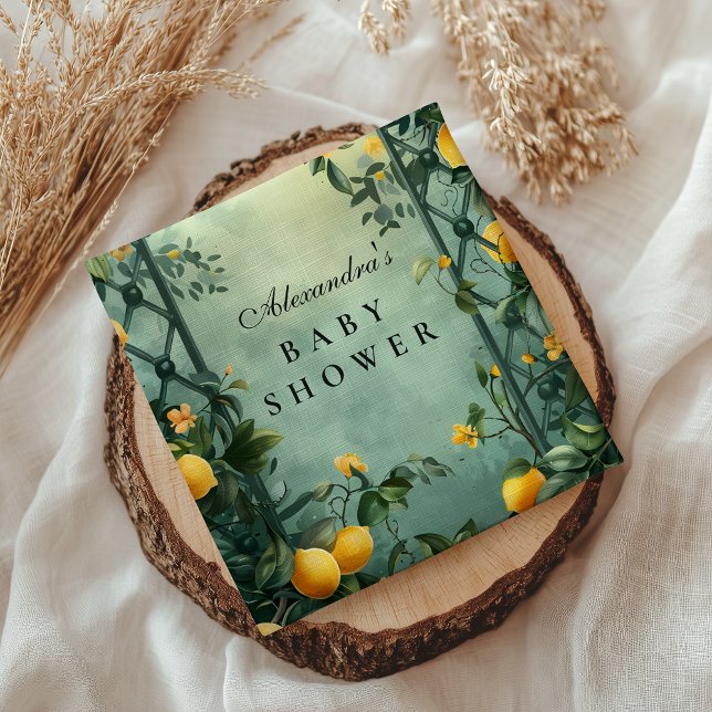 Soft Mint Citrus Baby Shower Napkins (Creator Uploaded)