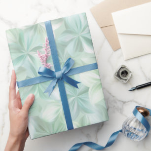 Soft Mint Green Fresh Breeze Abstract Pattern Wrapping Paper