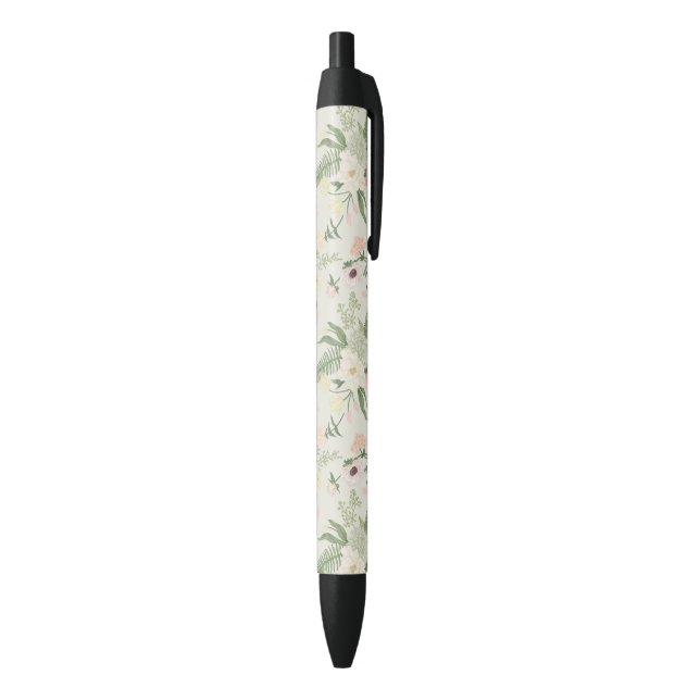 Soft Mint Green Garden Flower Pattern Pen (Bottom (Vertical))